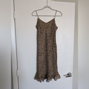 Ann Taylor Vintage Silk Leopard print dress